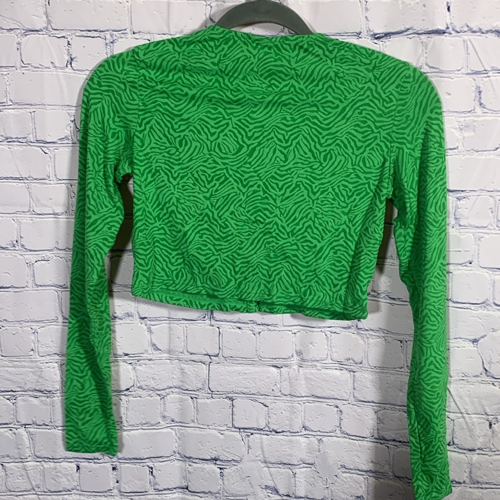 Andie Swim Women The Augusta Swim Jacket Green Zebra Print Beach Vacation XS NWT - Picture 7 of 7